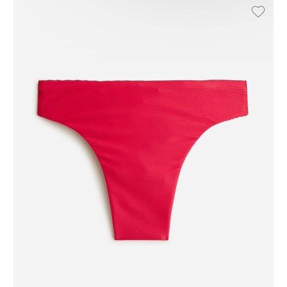 J Crew~Scrunchie High-Rise Bikini Bottom~Black~Medium ~NWT